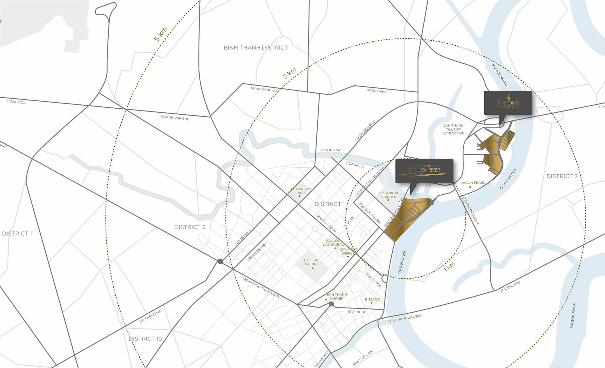 CĂN HỘ VINHOMES GOLDEN RIVER - VỊ TRÍ LÝ TƯỞNG
