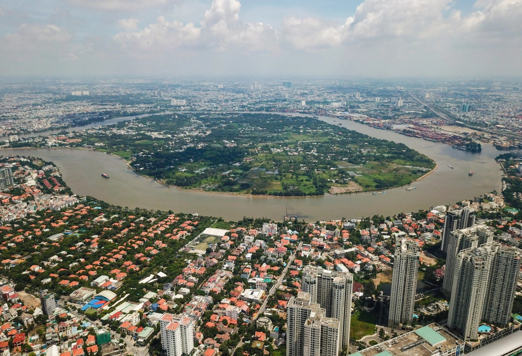 Toàn cảnh bán đảo Thanh Đa bao quanh bởi sông Sài Gòn