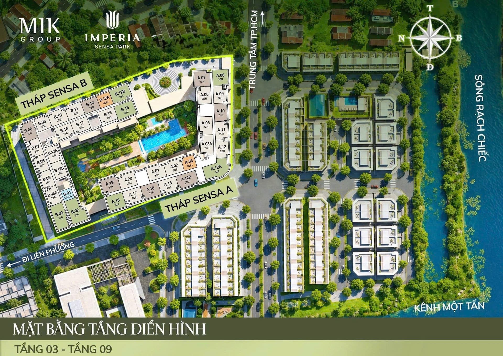 Mặt bằng tầng 3, 9 Imperia Sensa Park